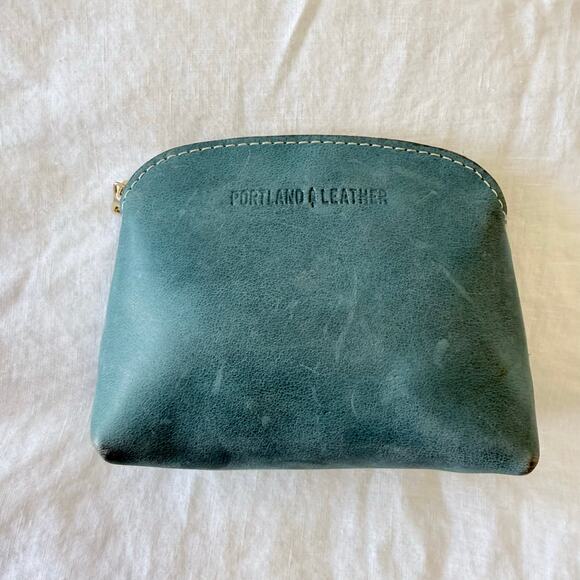 Portland Leather Goods Accessories - Portland Leather Goods | Aqua Blue Full Grain Luna Leather Pouch Small
